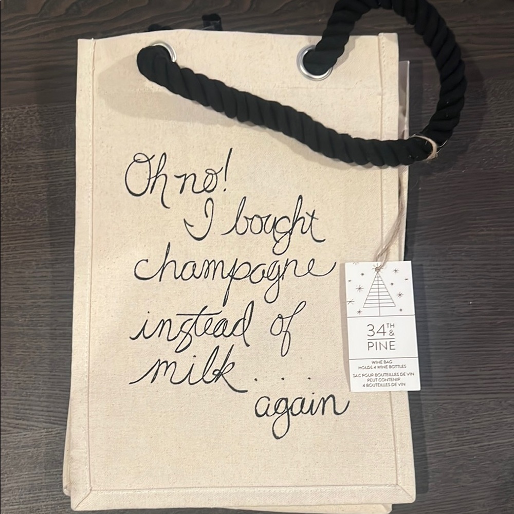 Canvas Tote with Fun Quote